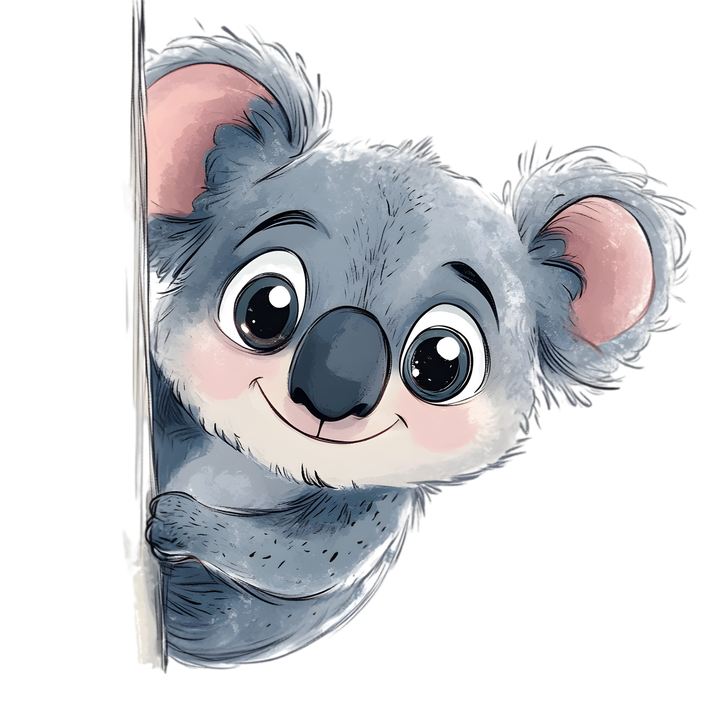 Bügelbild neugieriger Koala