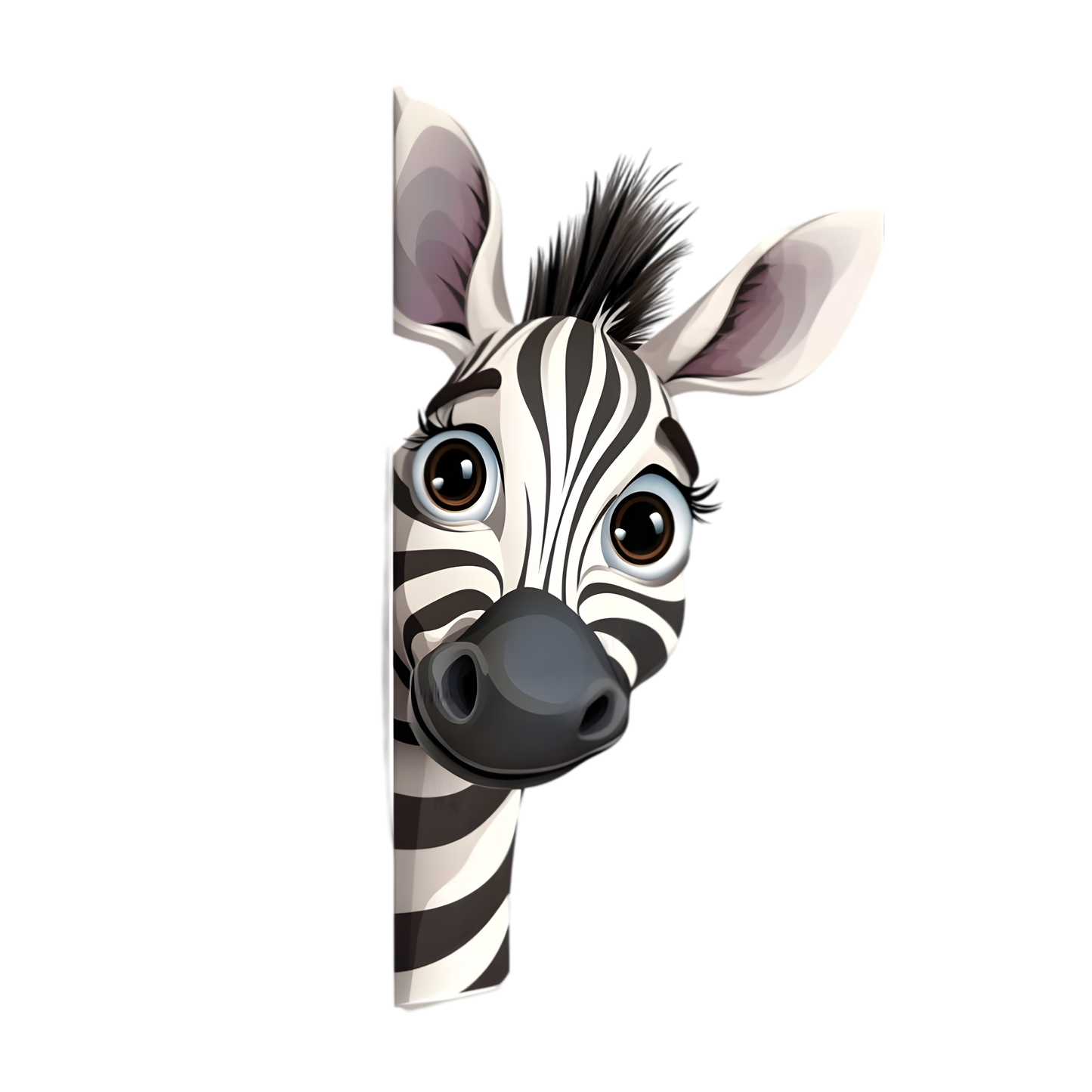Bügelbild neugieriges Zebra