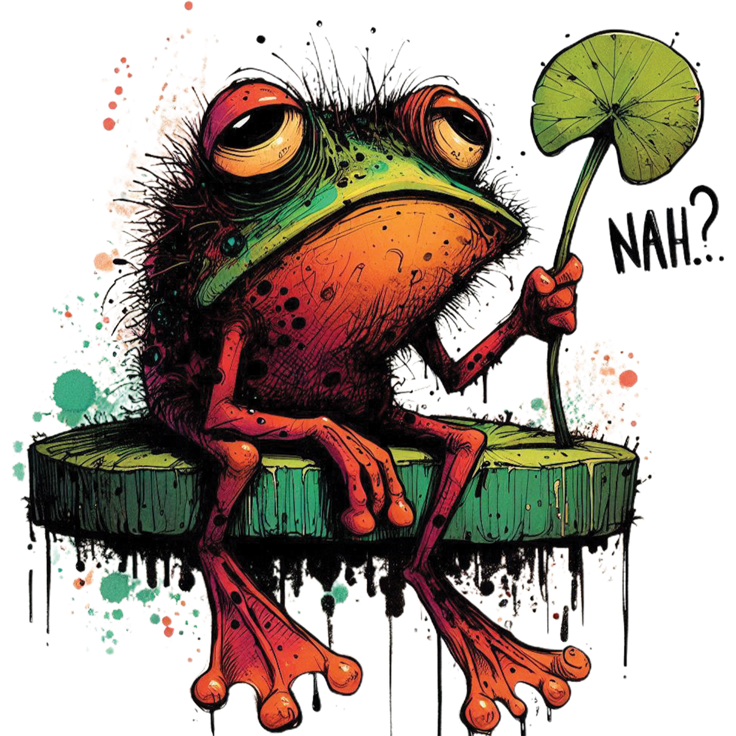 Bügelbild Muffel Frosch nah?