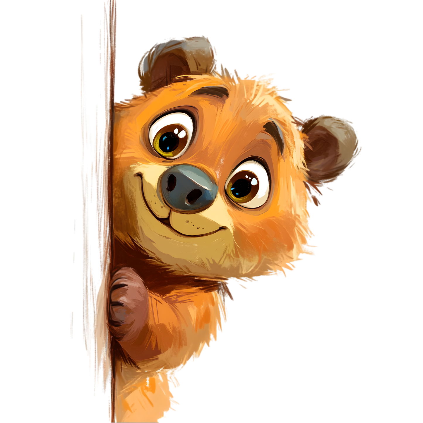 Bügelbild neugieriger Bär