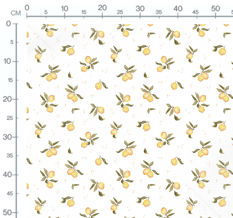Stoffmuster Zitronen grün