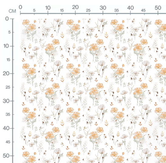 Stoffmuster Blumenwiese