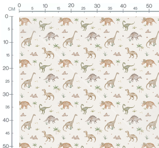 Stoffmuster Dino