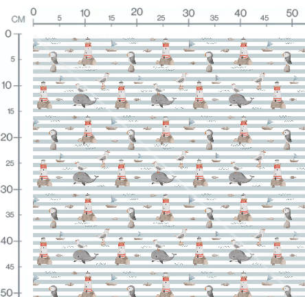 Stoffmuster Ahoi gestreift