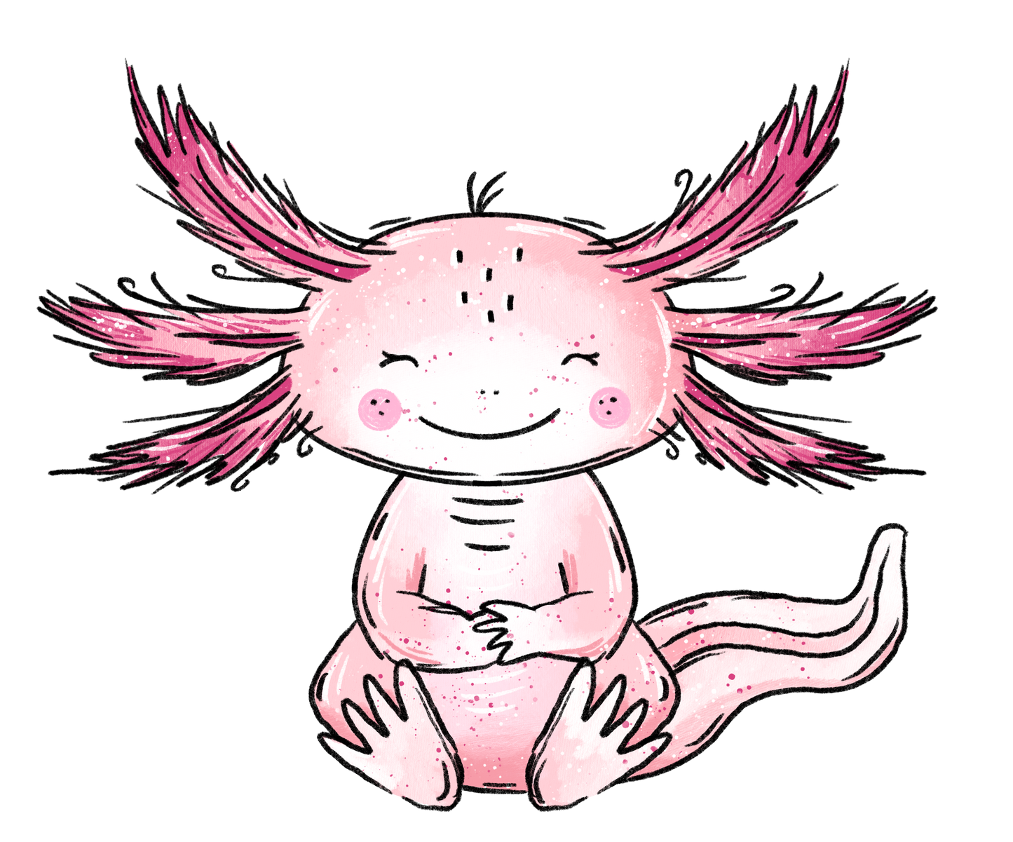 Bügelbild Axolotli 1