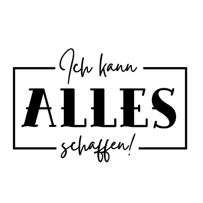 Bügelbild Schriftzug Ich kann alles