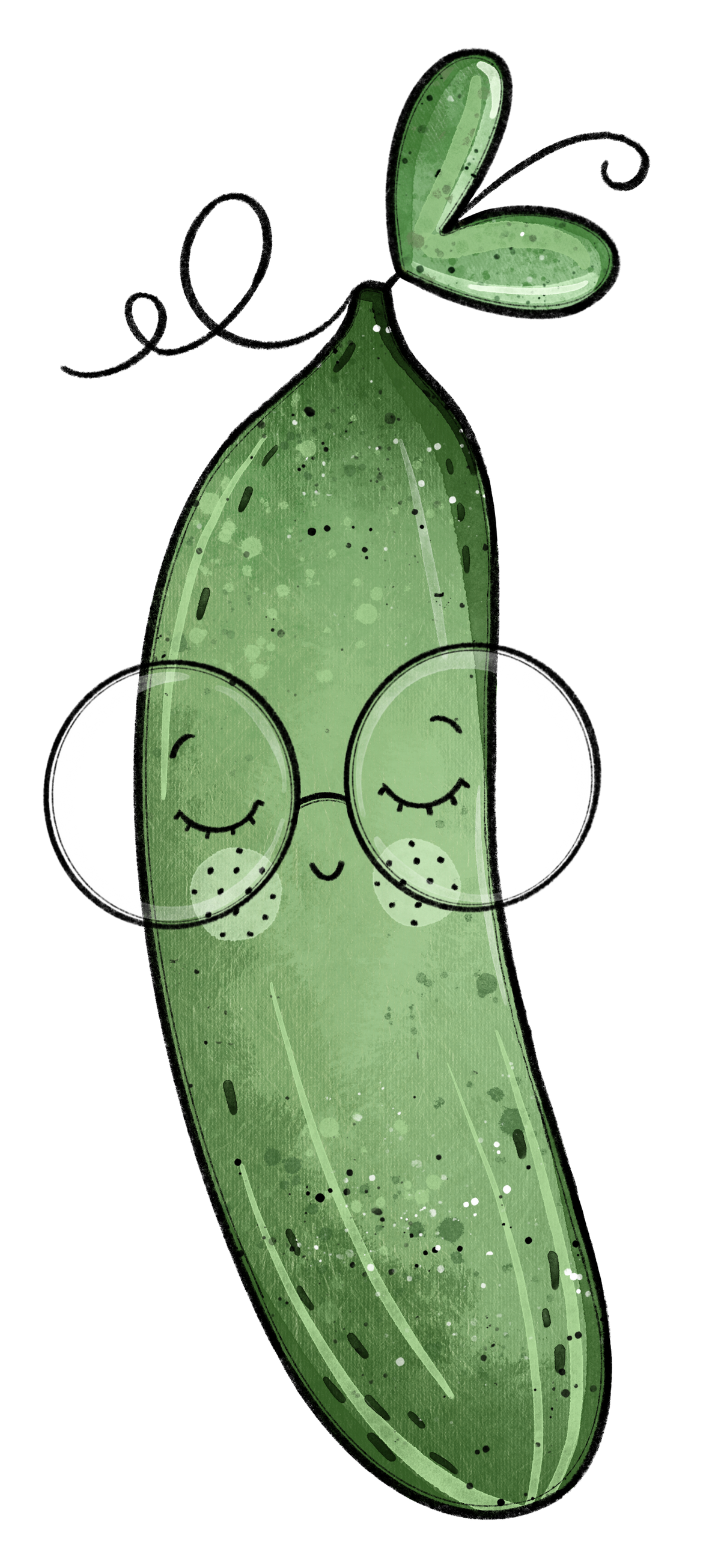Bügelbild Gurke 1