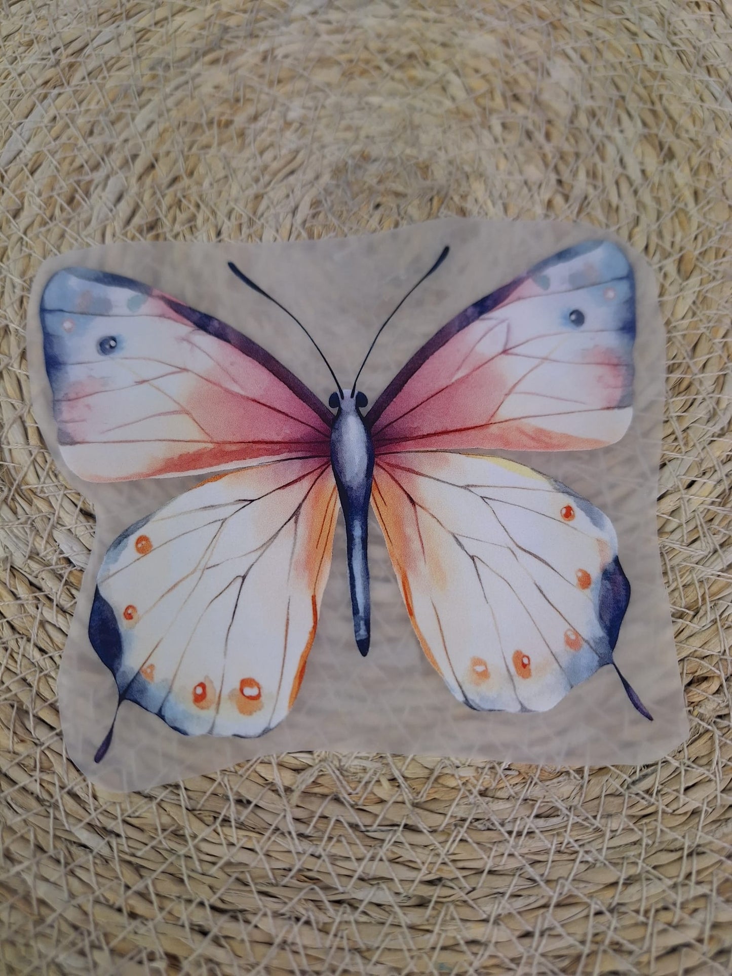 Bügelbild Schmetterling Pfau