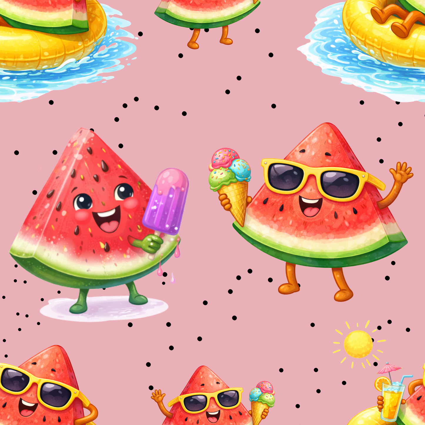 Eigenproduktion Vorbestellung 0,5 Meter Wassermelone Party rosa