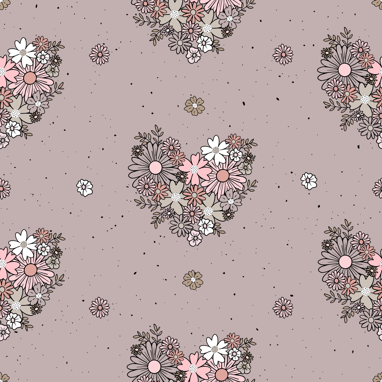 Dreieckstuch Blumen Herz