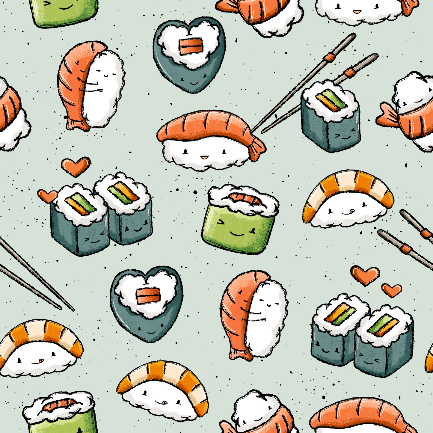 Eigenproduktion Vorbestellung 0,5 Meter Sushi love