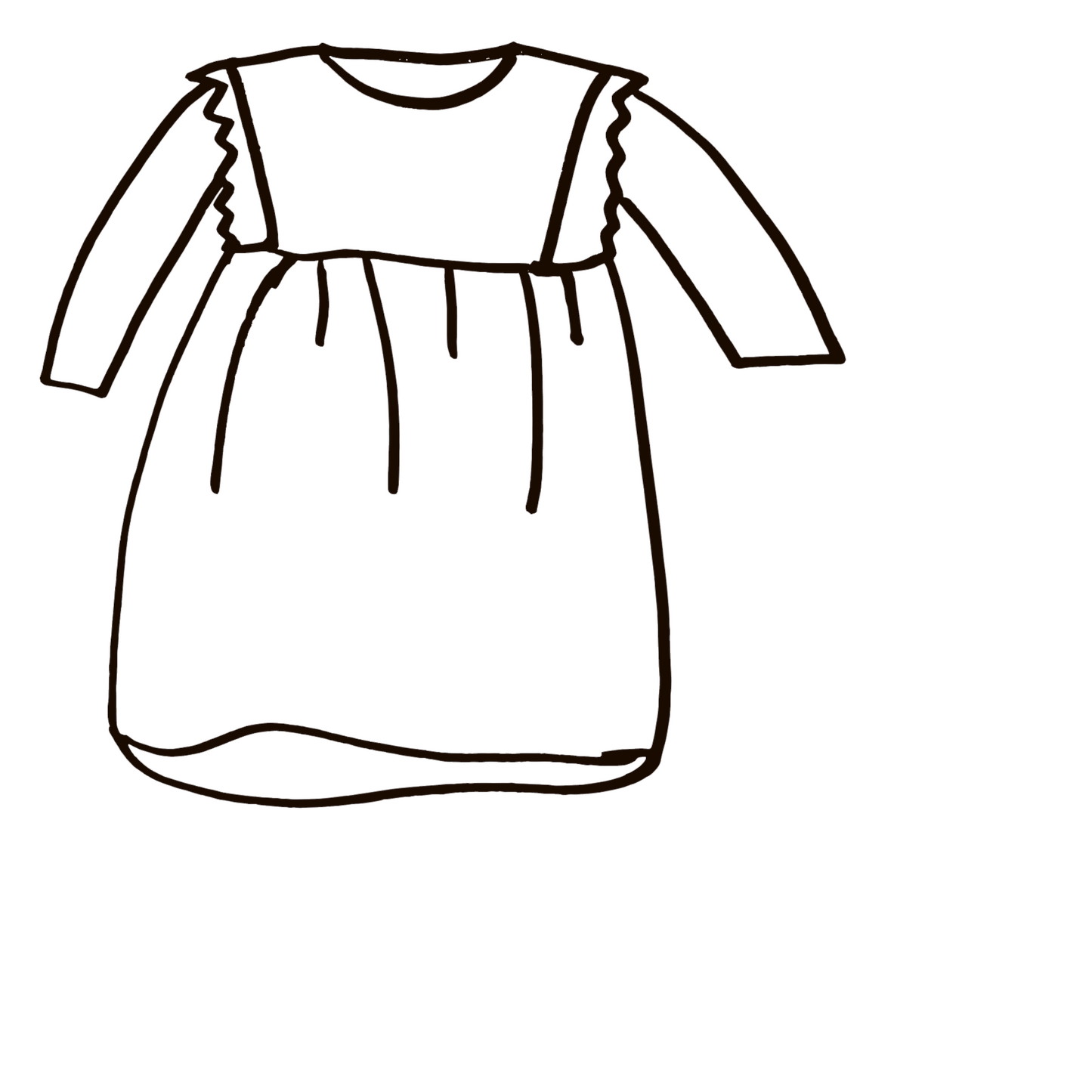 Kleid mit Armrüschen Leo Flower