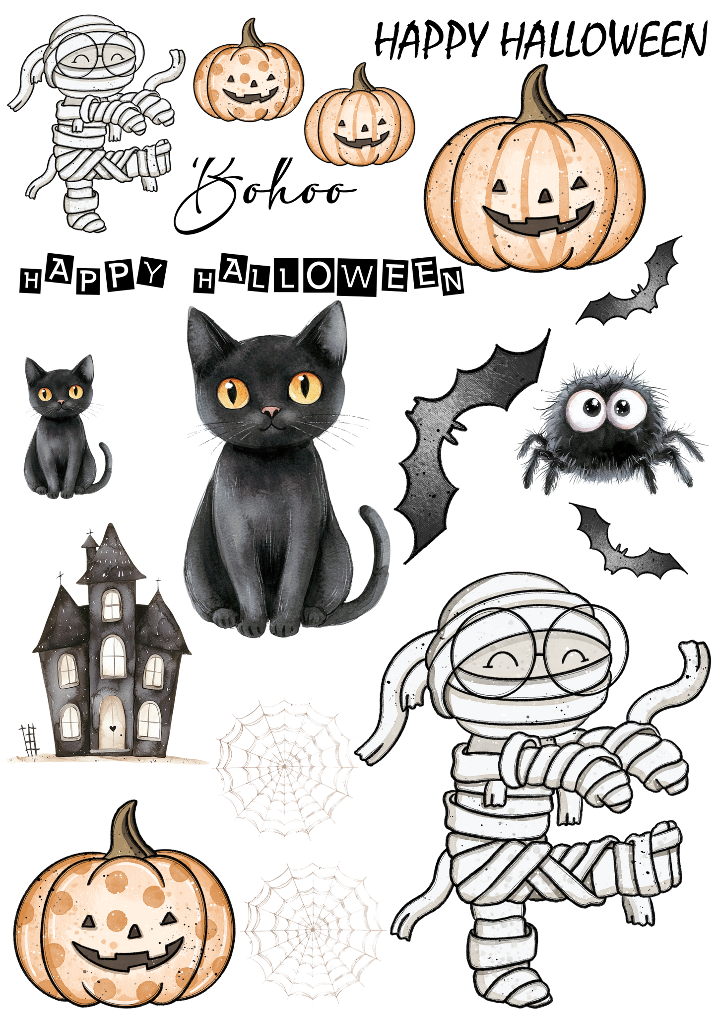 Bügelbildbogen Halloween