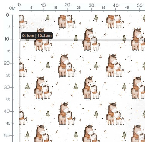 Stoffmuster Winterpferde