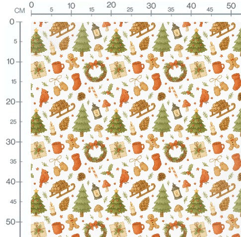 Stoffmuster Winter Weihnachts Muster