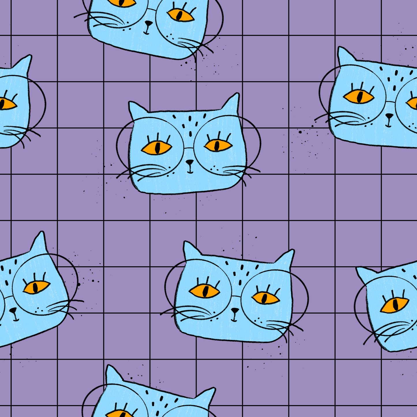 Stoffmuster Exklusiv Miau Miau