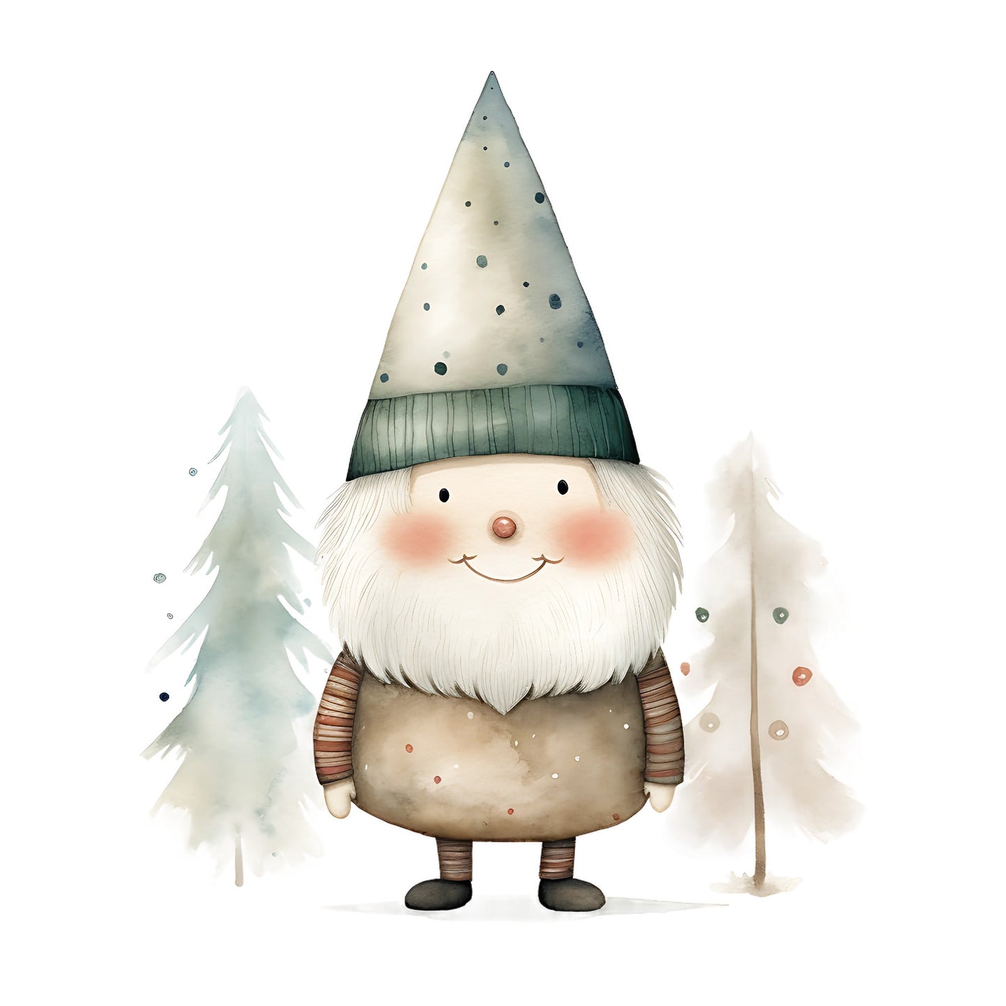 Bügelbild Winter Zwerg