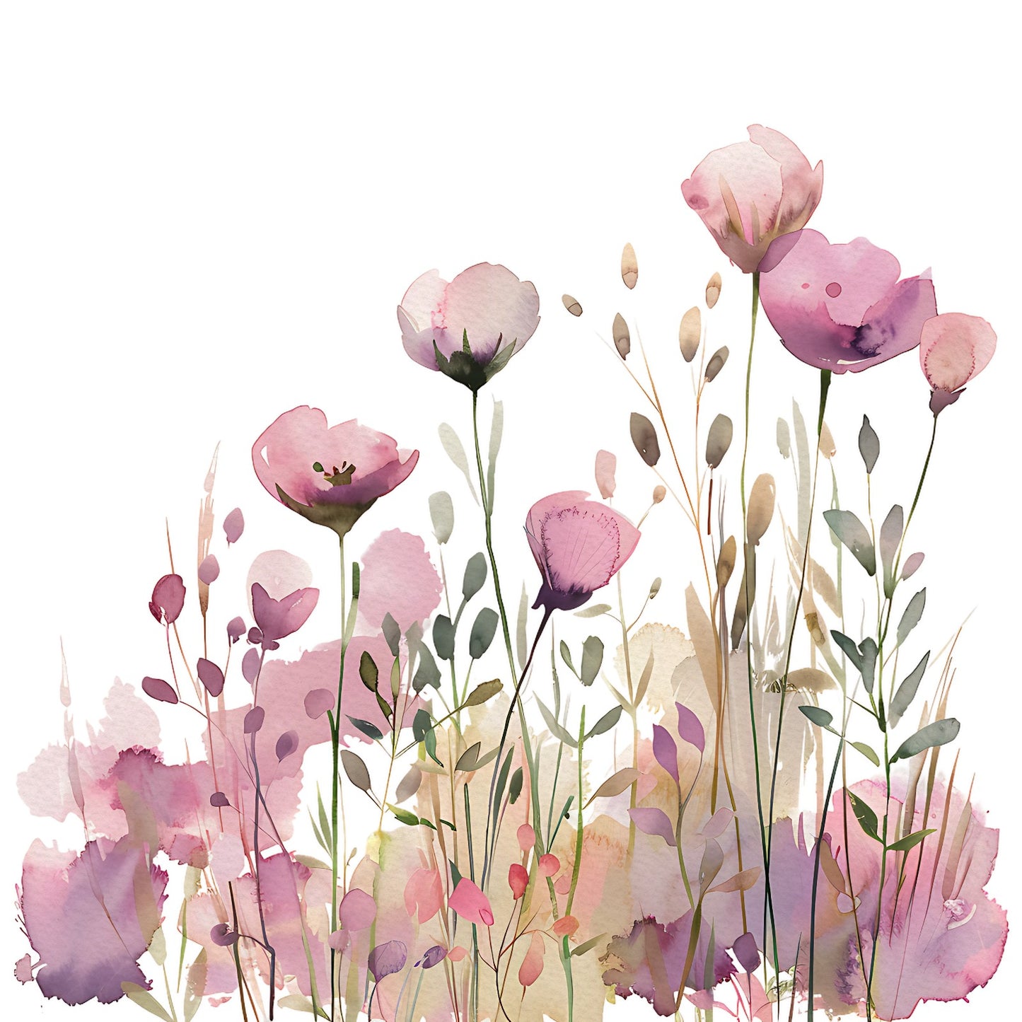 Bügelbild Winter Wiese