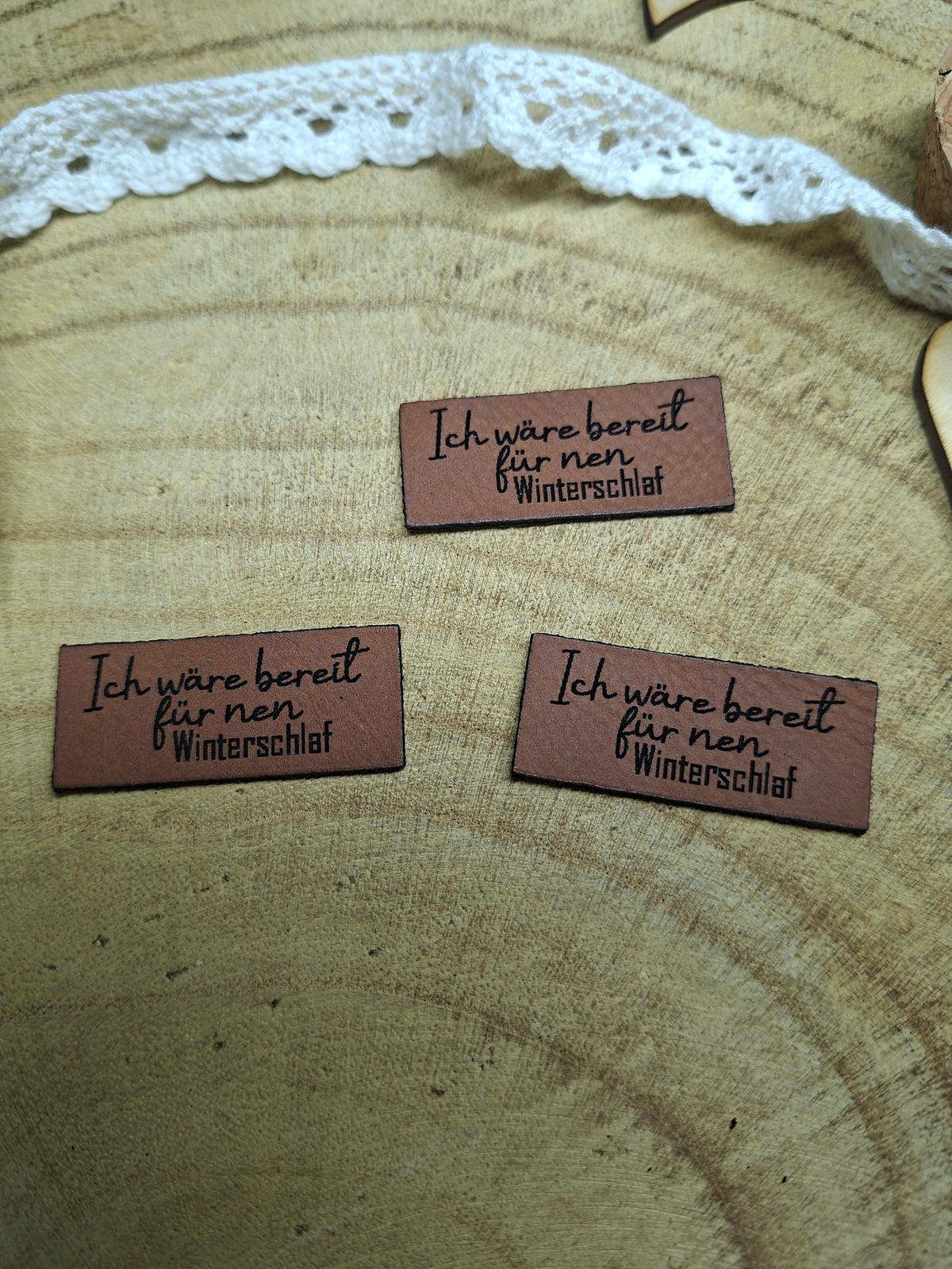 Lederpatch Winterschlaf