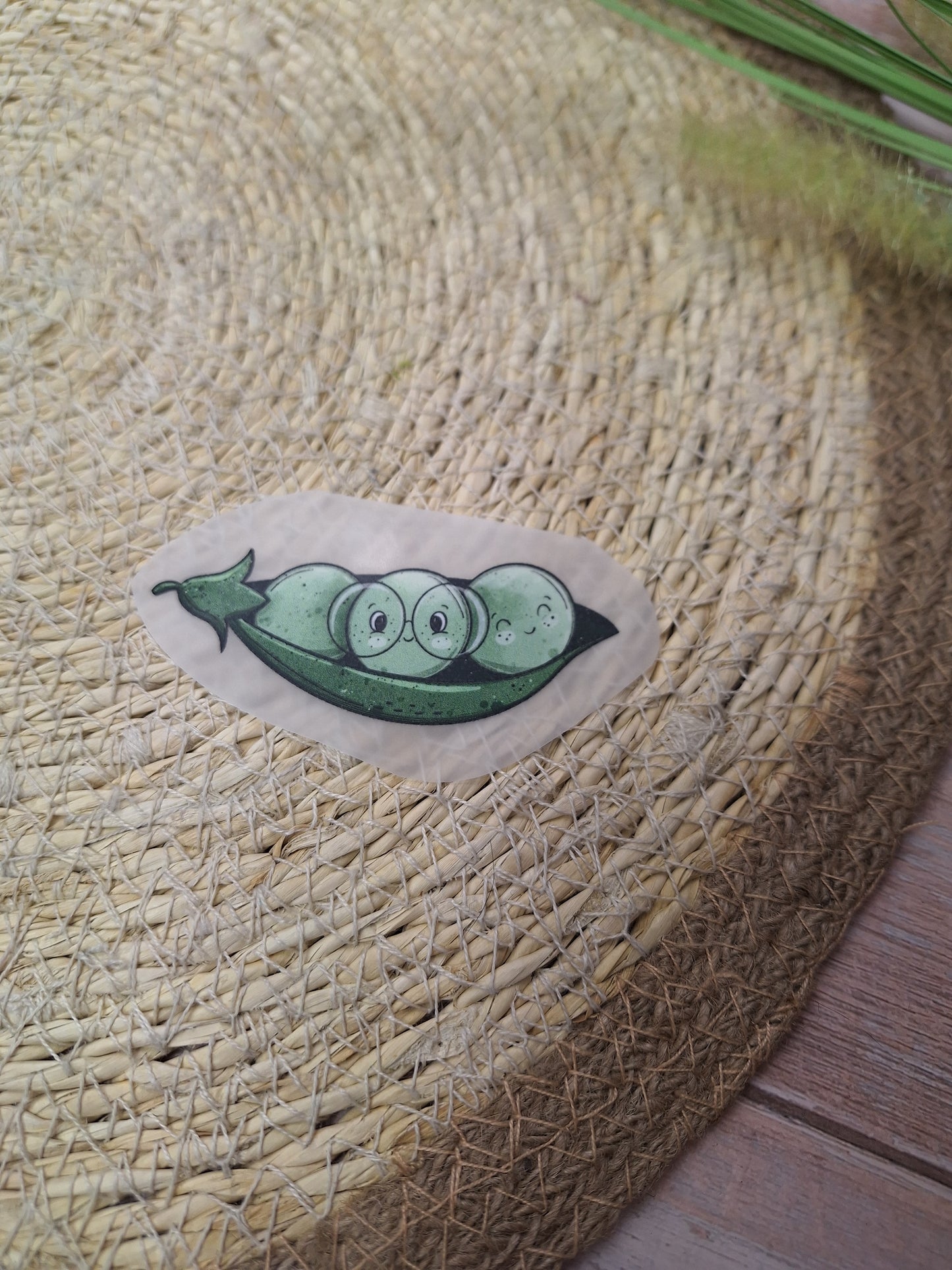 Bügelbild freche Erbsen