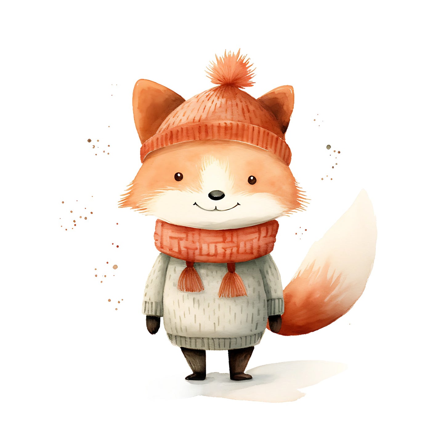 Bügelbild Winterfuchs