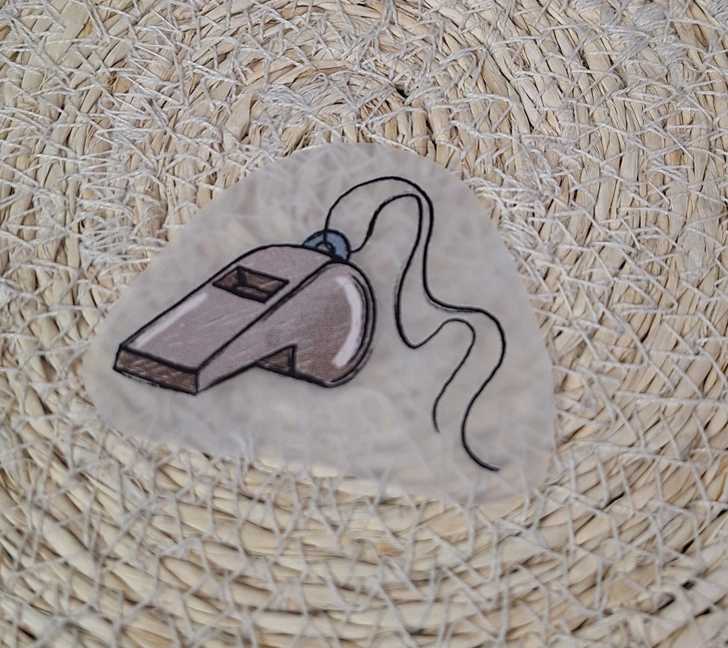 Bügelbild Fußball Pfeife