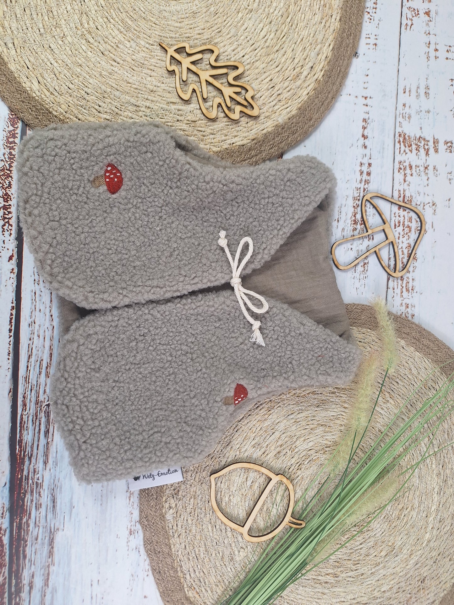 Wohlfühlweste Fliegenpilz beige