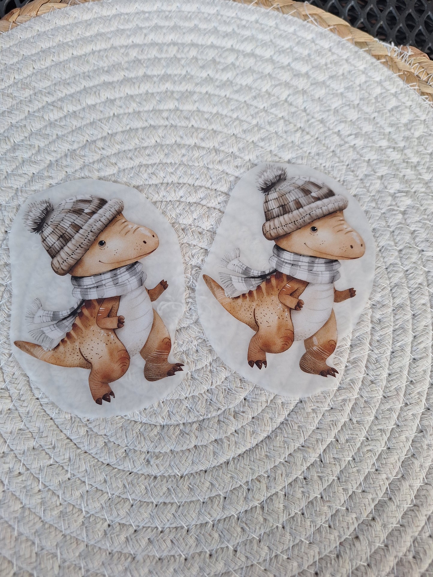Bügelbild Winter Dino