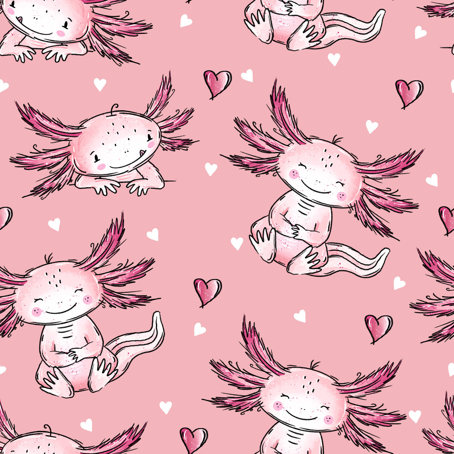 Eigenproduktion Vorbestellung 0,5 Meter Axolotl Herze