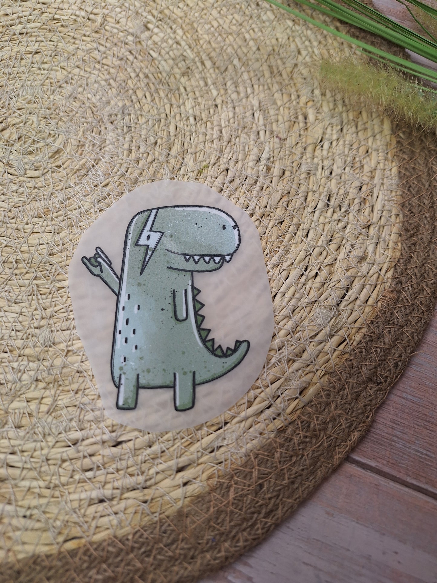 Bügelbild Dino Rocki