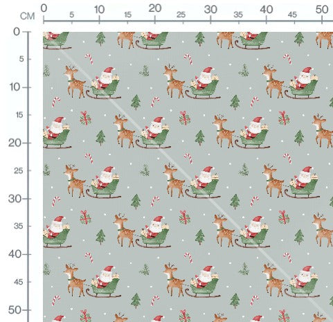 Stoffmuster Weihnachtsmann
