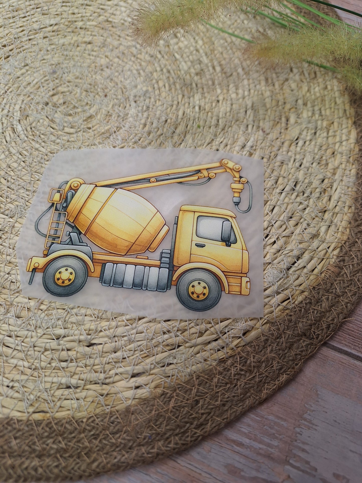 Bügelbild Baustelle Mischer A