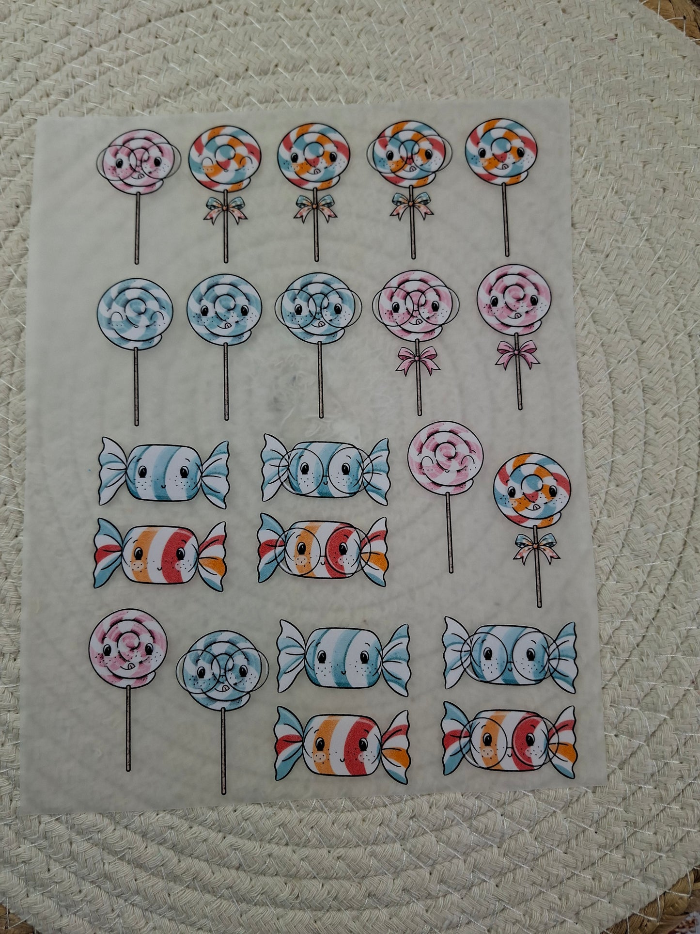 Bügelbildbogen Candy