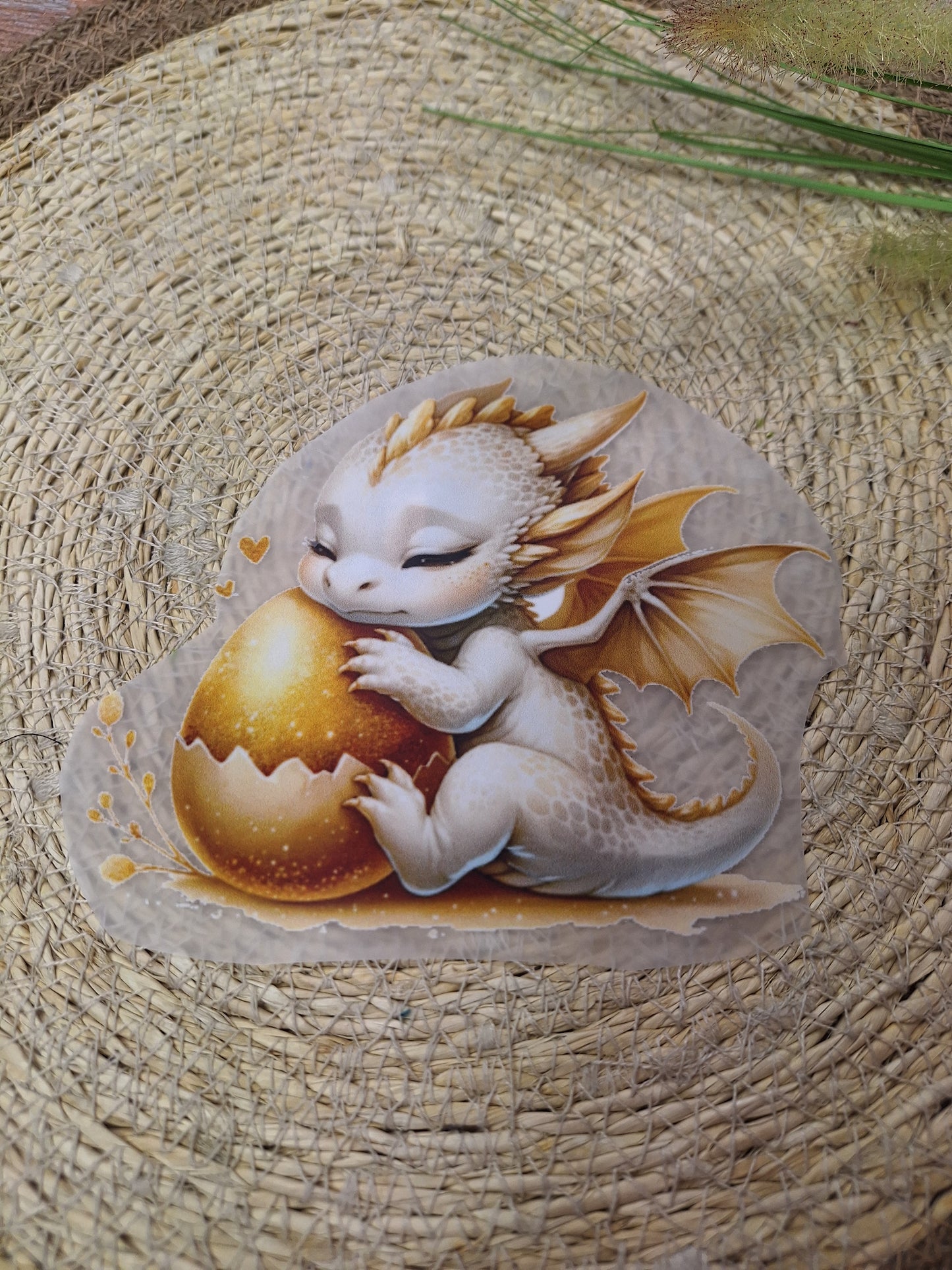Bügelbild Drachenei Liebe