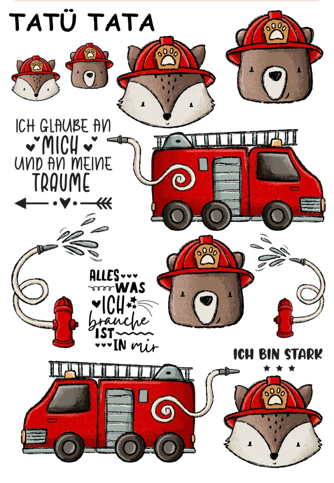 A5 Bügelbildbogen Fire