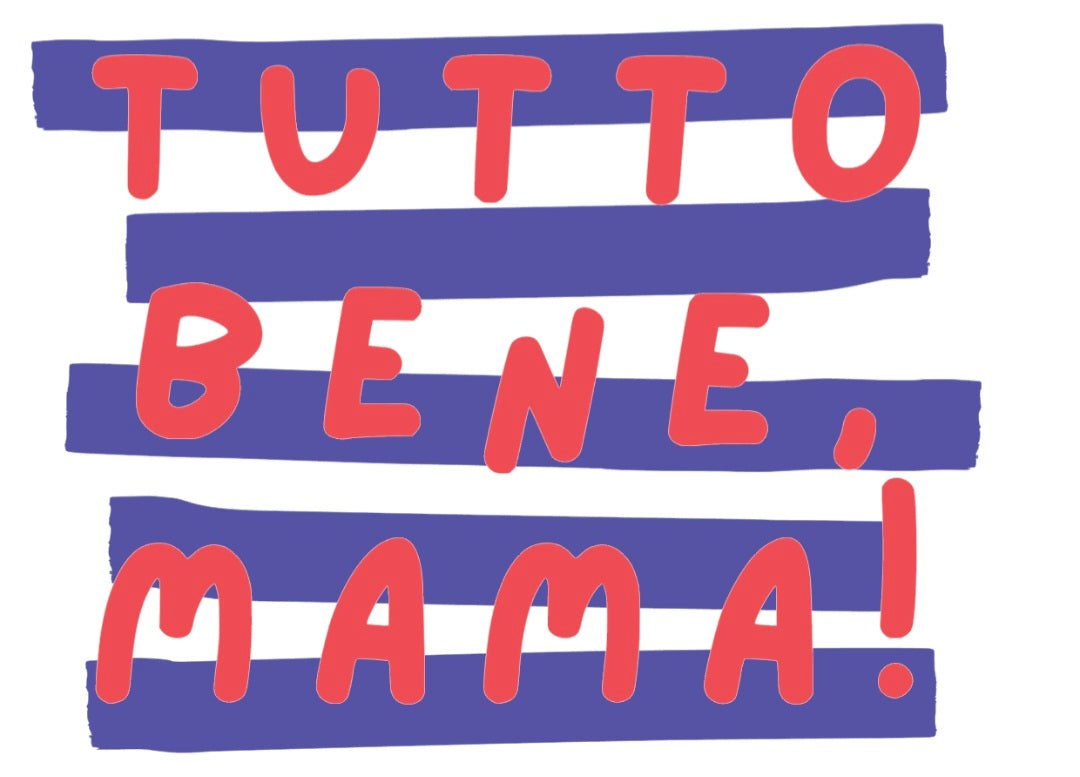 Bügelbild Tutto Bene Mama Streifen 1