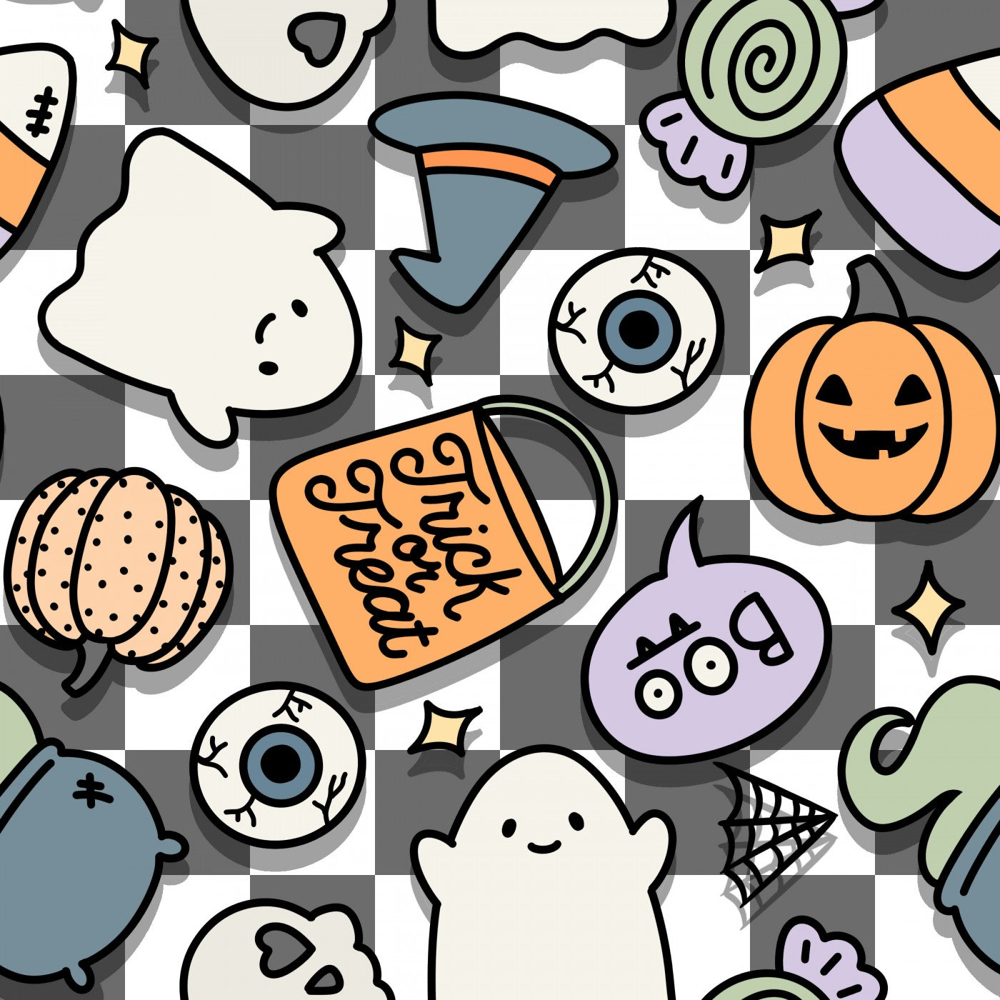 Eigenproduktion Vorbestellung 0,5Meter Happy Halloween Black