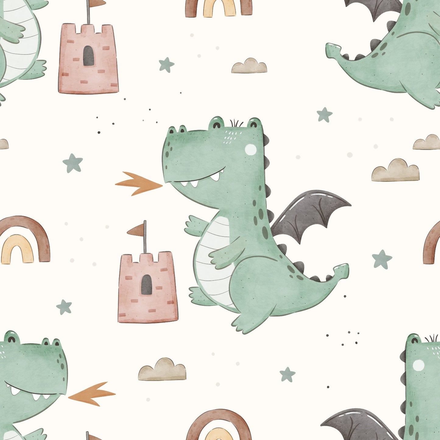 Stoffmuster Exklusiv Drache Quilli
