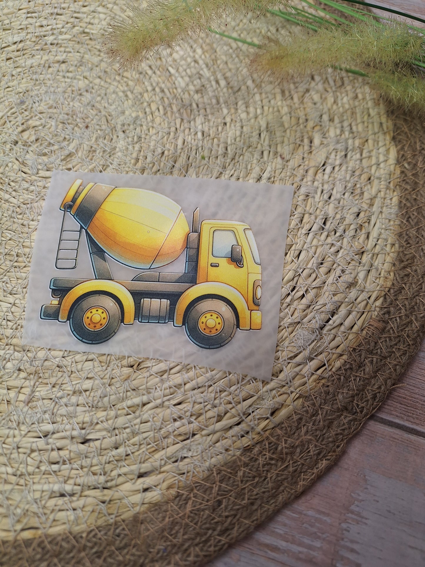 Bügelbild Baustelle Mischer B