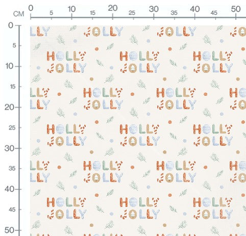Stoffmuster Holly Jolly