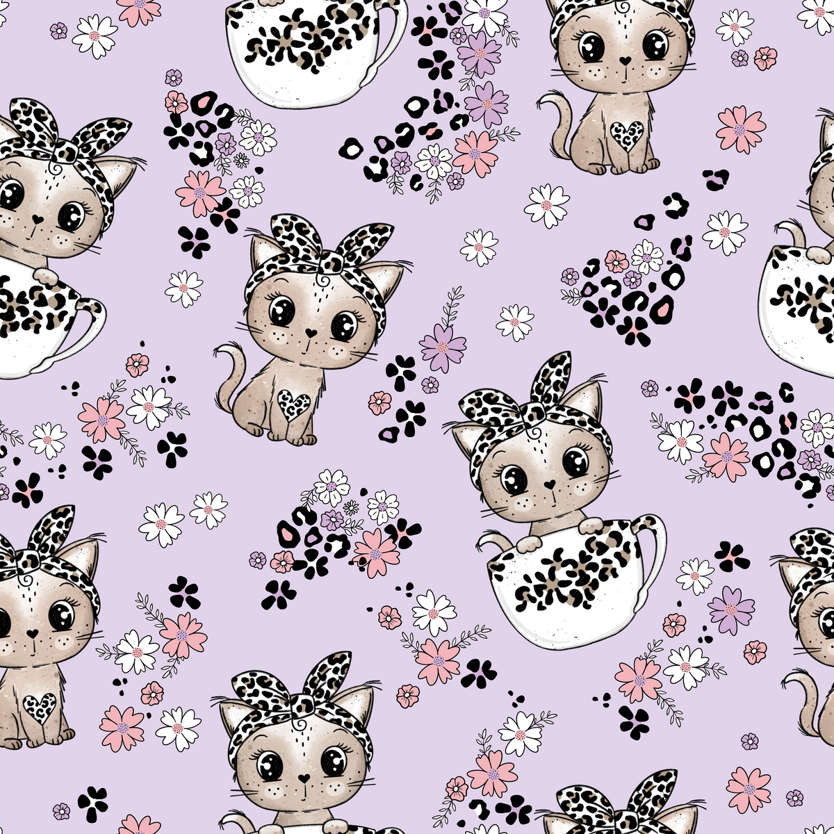 Steppstoff Tassen Kitty