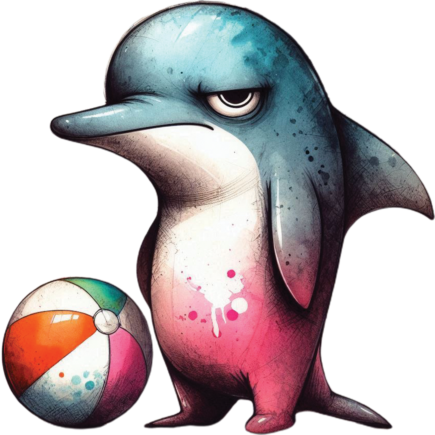 Bügelbild Muffel Delphin