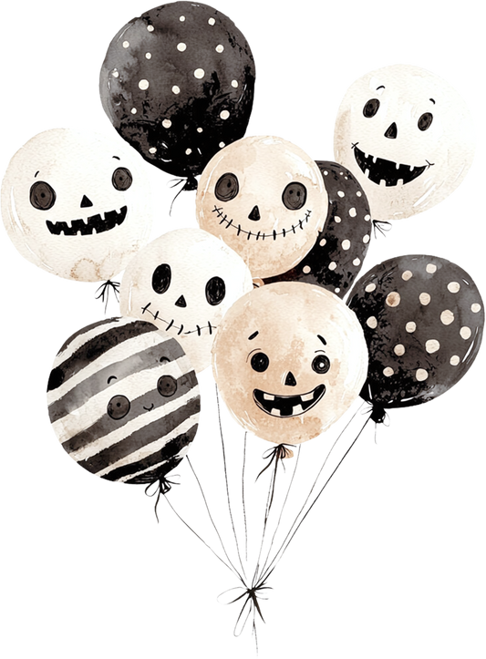 Bügelbild Halloween Ballons