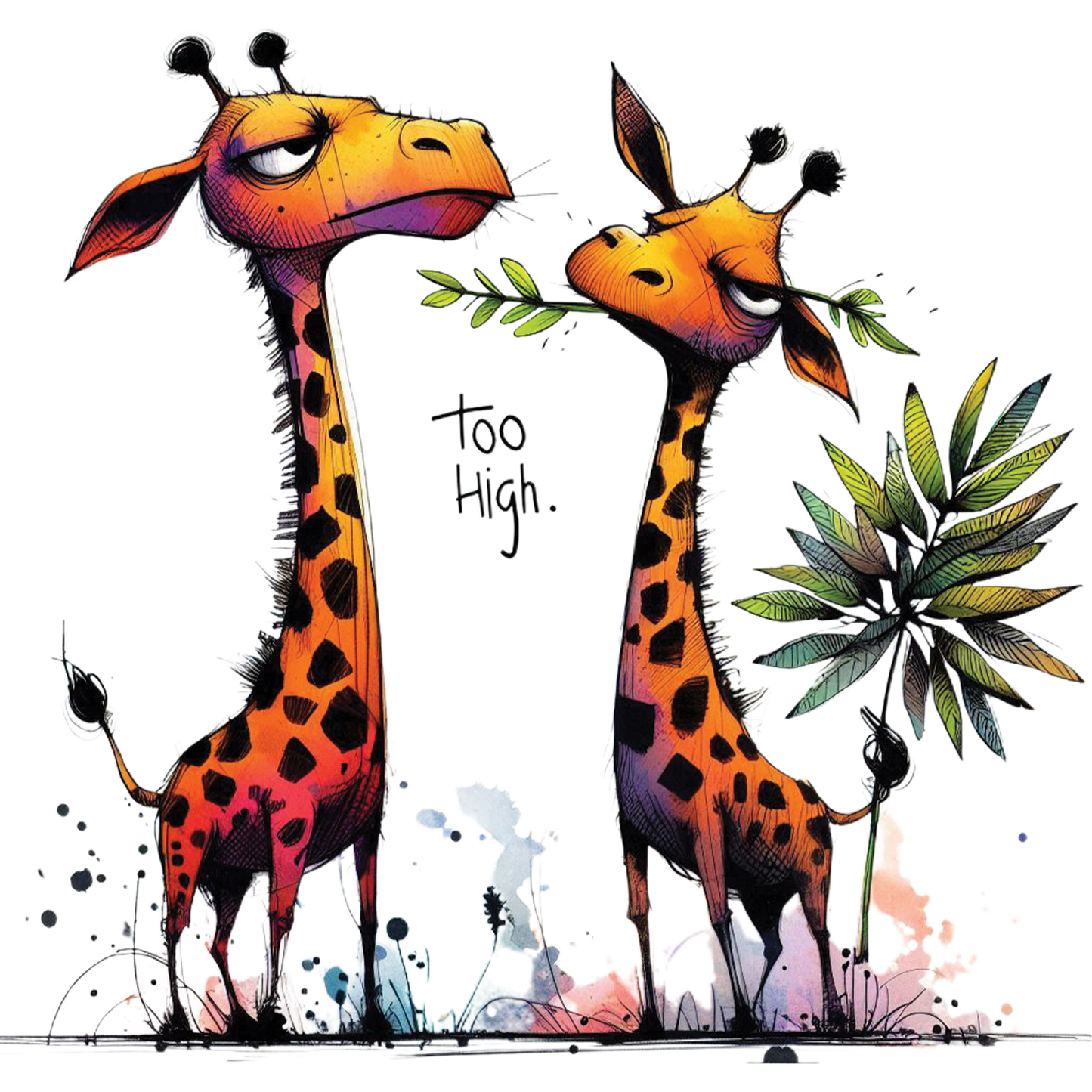 Bügelbild Muffel Giraffen