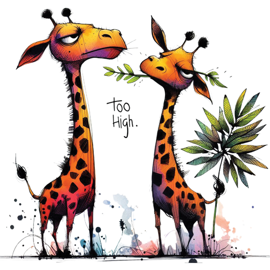 Bügelbild Muffel Giraffen