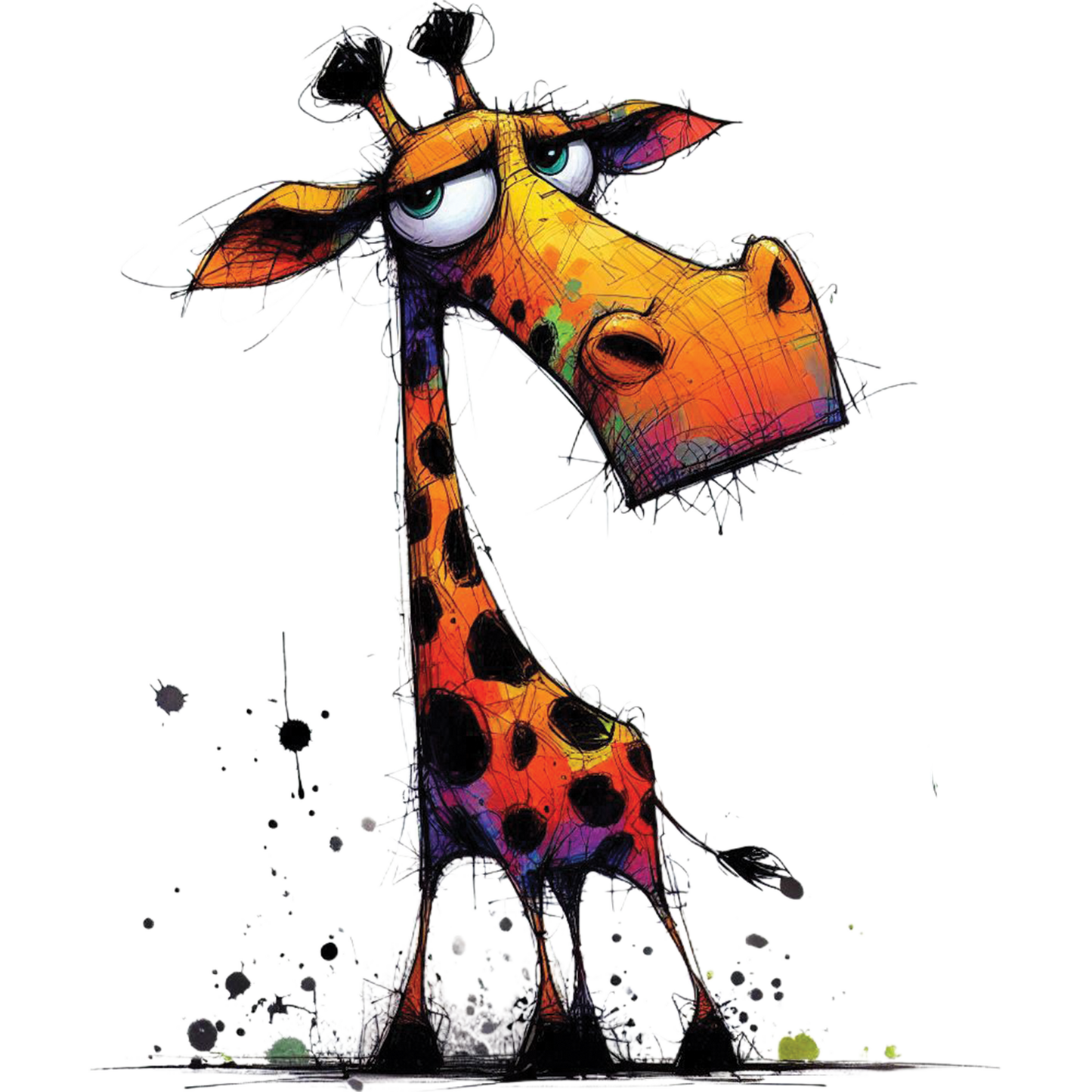 Bügelbild Muffel Giraffe