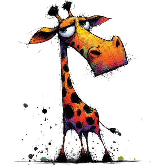 Bügelbild Muffel Giraffe