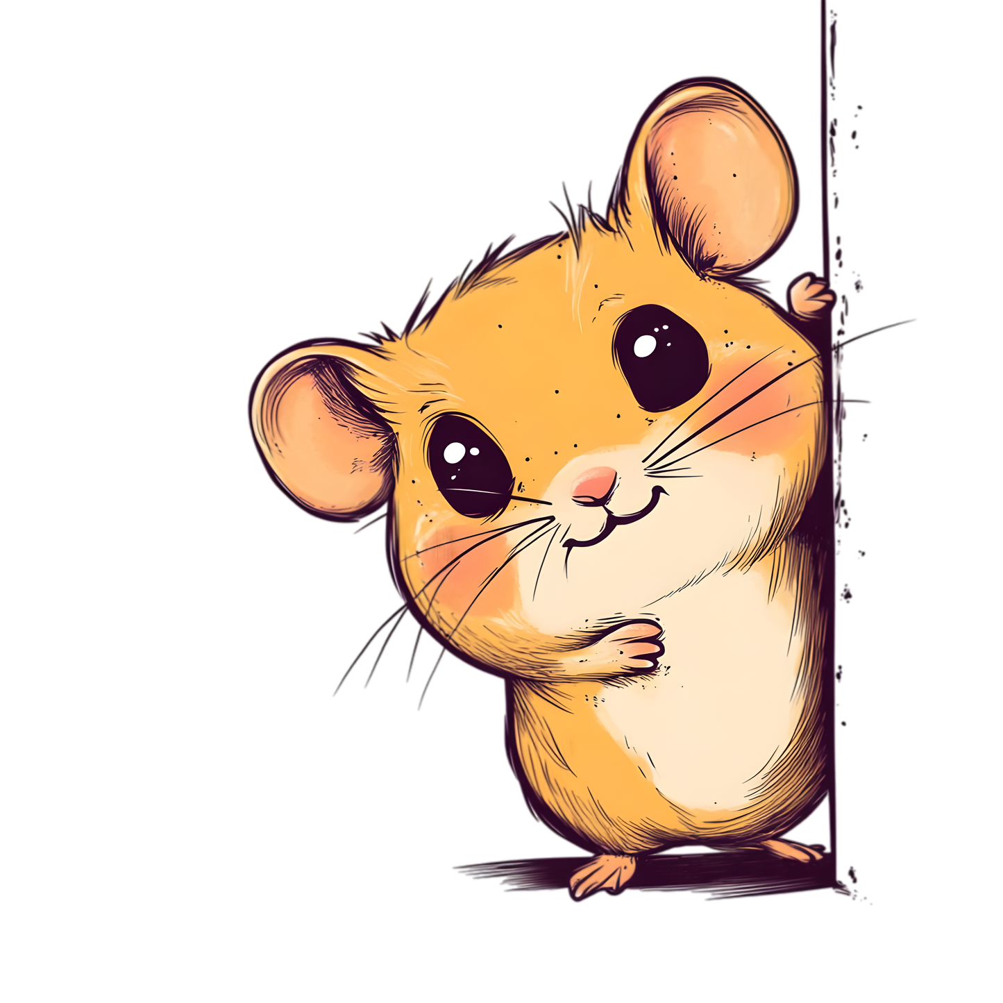 Bügelbild neugieriger Hamster