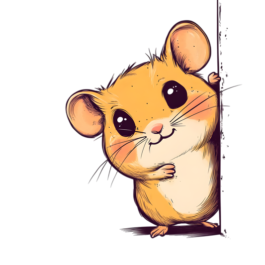 Bügelbild neugieriger Hamster