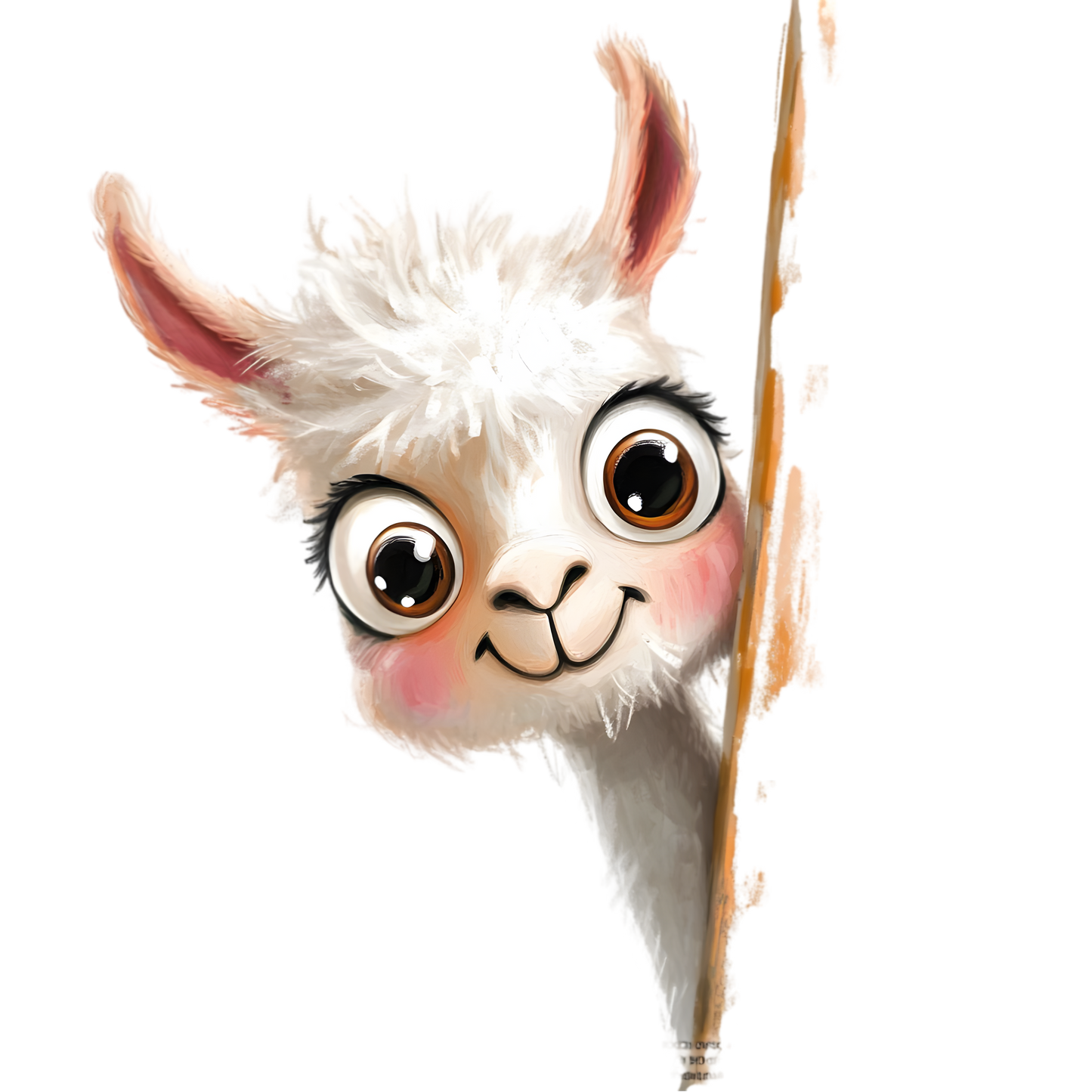 Bügelbild neugieriges Lama